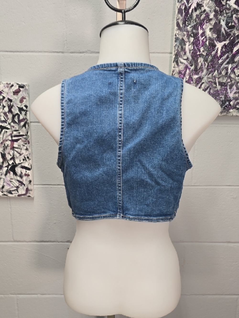 Love Tree Light Blue Denim Vest - Picture 4 of 6